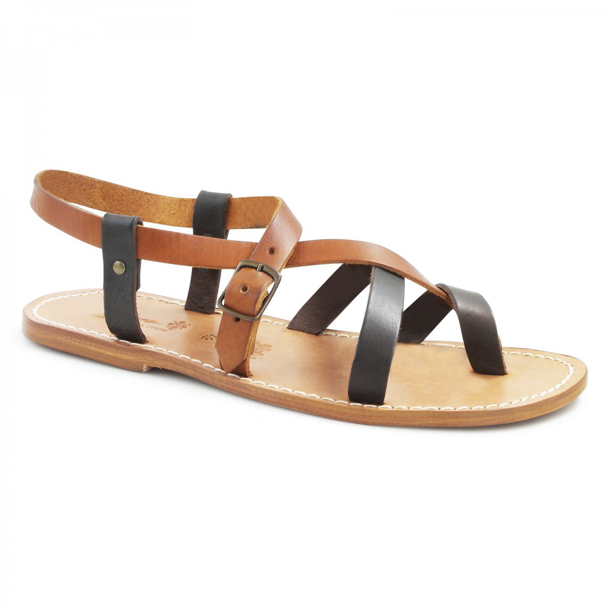 Jesus sandals handmade in genuine leather | Gianluca - The leather ...