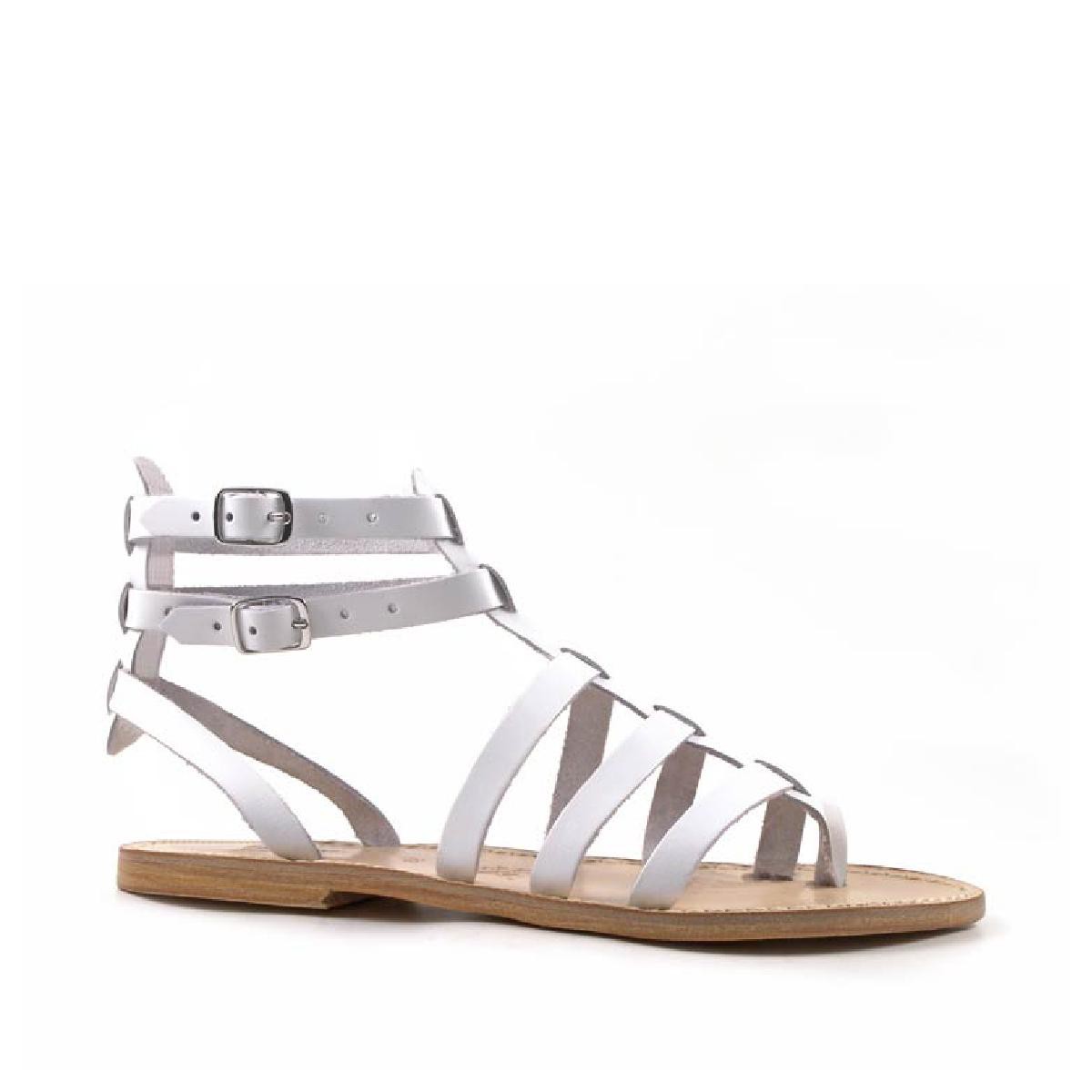 white gladiator sandal