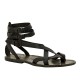 Men's black gladiator sandals Handmade in Italy