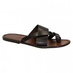 Men's flip flops leather - Handmade in Italy | The leather craftsmen