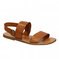 Handmade leather sandals for men in vintage cuir color | The leather ...
