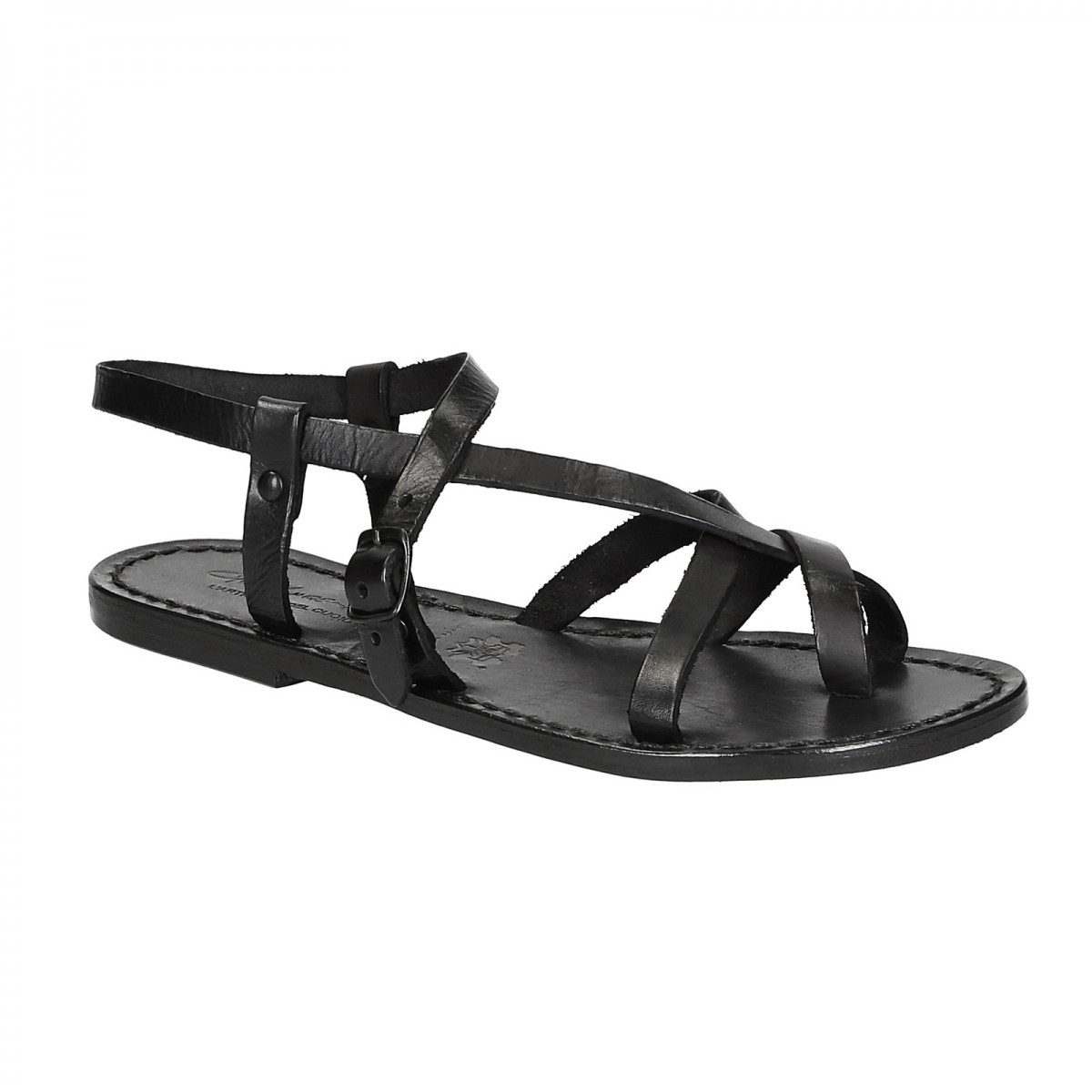 womens leather strappy sandals