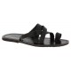 Chanclas en cuero negro para hombre hechas a mano en Italia