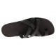 Chanclas en cuero negro para hombre hechas a mano en Italia