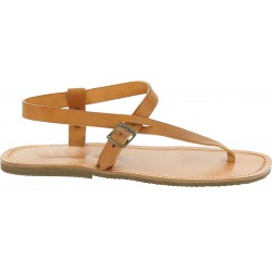 Herren Flip Flop Sandalen Aus Braunem Leder In Italien Von Hand Gefertigt Gianluca Das Leder Handwerker