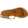 Handmade tan flat sandals for women