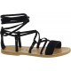 Gladiator-Sandalen damen schwarzes Nubukleder Handgefertigte