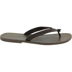 Handmade black leather thongs sandals for men | The leather craftsmen