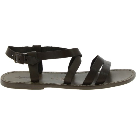 Men's mud color leather Franciscan sandals Handmade in Italy | The ...