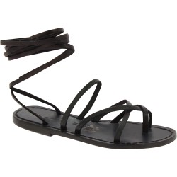 Gladiator sandals for men in black real calf leather | The leather ...