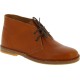 Women's tan leather chukka boots handmade in Italy