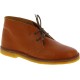 Women's tan leather chukka boots handmade in Italy