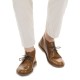 Women's tan leather chukka boots handmade in Italy