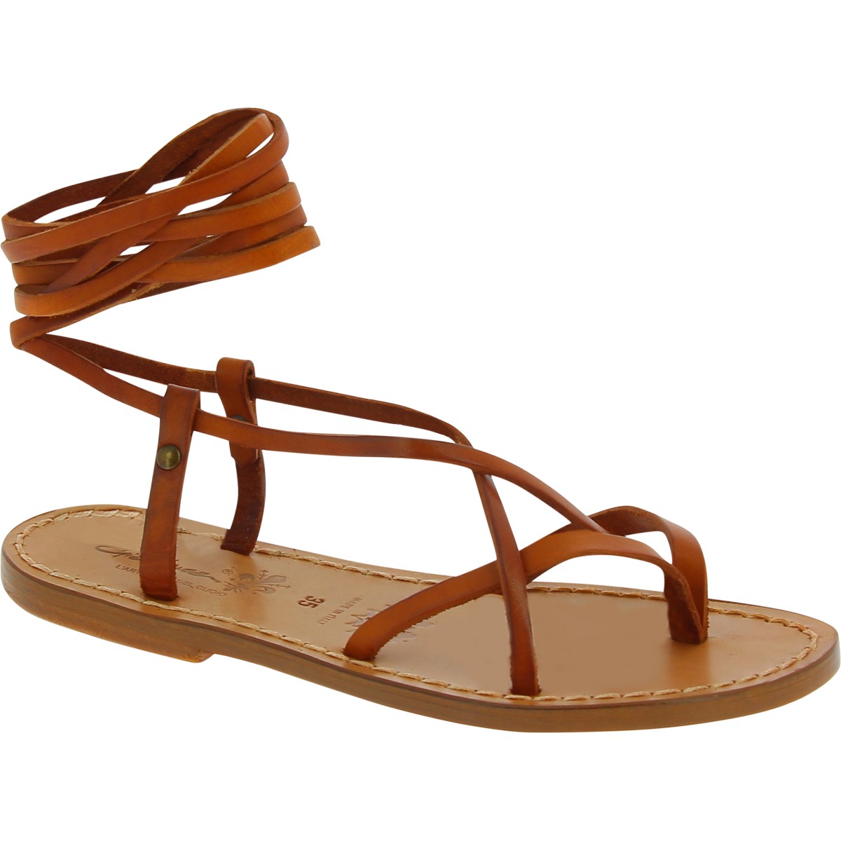 Top more than 73 womens brown leather flat sandals super hot - dedaotaonec