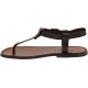 Handmade men's brown leather thong sandals