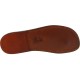 Handmade men's brown leather thong sandals