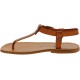 Handmade men's tan leather thong sandals