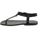 Handmade men's black leather thong sandals