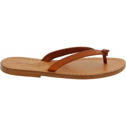Handmade thong sandals for women dark brown leather | The leather craftsmen