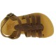 Attica Persephone Sandali gladiatore da bambino in pelle nubuck marrone chiusura con fibbia