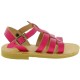 Attica Persephone Sandali gladiatore da bambino in pelle nubuck marrone chiusura con fibbia