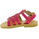 Attica Persephone Sandali gladiatore da bambino in pelle nubuck marrone chiusura con fibbia