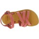 Attica Persephone Sandali gladiatore da bambino in pelle nubuck marrone chiusura con fibbia