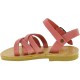 Attica Persephone Sandali gladiatore da bambino in pelle nubuck marrone chiusura con fibbia