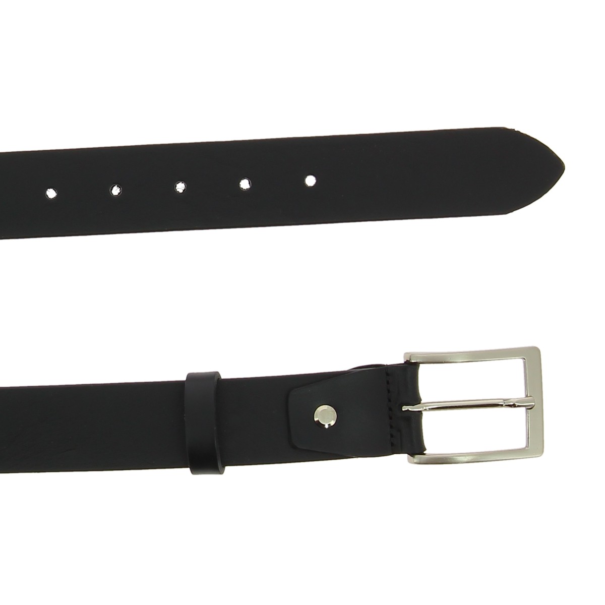 Black vegetable tanned leather belt with metal buckle | The leather ...