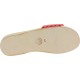 Handmade wooden clog slippers for men with red leather band