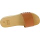 Handmade wooden clogs for men with tan leather band