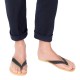 Men's handmade slip-on thong sandals in black nubuck leather