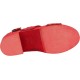 Red mules with genuine leather band Handmade