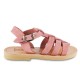 Attica Persephone Sandali gladiatore da bambino in pelle nubuck marrone chiusura con fibbia