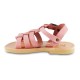 Attica Persephone Sandali gladiatore da bambino in pelle nubuck marrone chiusura con fibbia