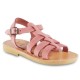 Attica Persephone Sandali gladiatore da bambino in pelle nubuck marrone chiusura con fibbia