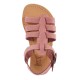 Attica Persephone child gladiator sandals in brown nubuck with buckle closure handmade in Greece