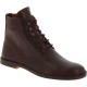 Men's dark brown leather ankle boots handmade in Italy