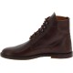 Men's dark brown leather ankle boots handmade in Italy