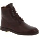 Men's dark brown leather ankle boots handmade in Italy