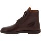 Men's dark brown leather ankle boots handmade in Italy