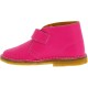 Bottines enfant en cuir fuchsia fait main en Italie