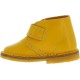 Bottines enfant en cuir veritable jaune moutarde fait main en Italie