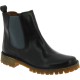 Women black leather chelsea boot with Vibram sole