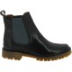 Women black leather chelsea boot with Vibram sole