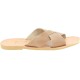 Men's sandals in soft light brown nubuck handmade in Greece