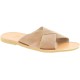 Men's sandals in soft light brown nubuck handmade in Greece