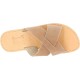 Men's sandals in soft light brown nubuck handmade in Greece