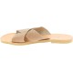 Men's sandals in soft light brown nubuck handmade in Greece