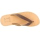 Man flip flops in dark brown nubuck handmade in Greece